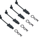 Body Clip Retainers & Body Clips (4) for 1/10 Scale RC (LxW=7x21mm)