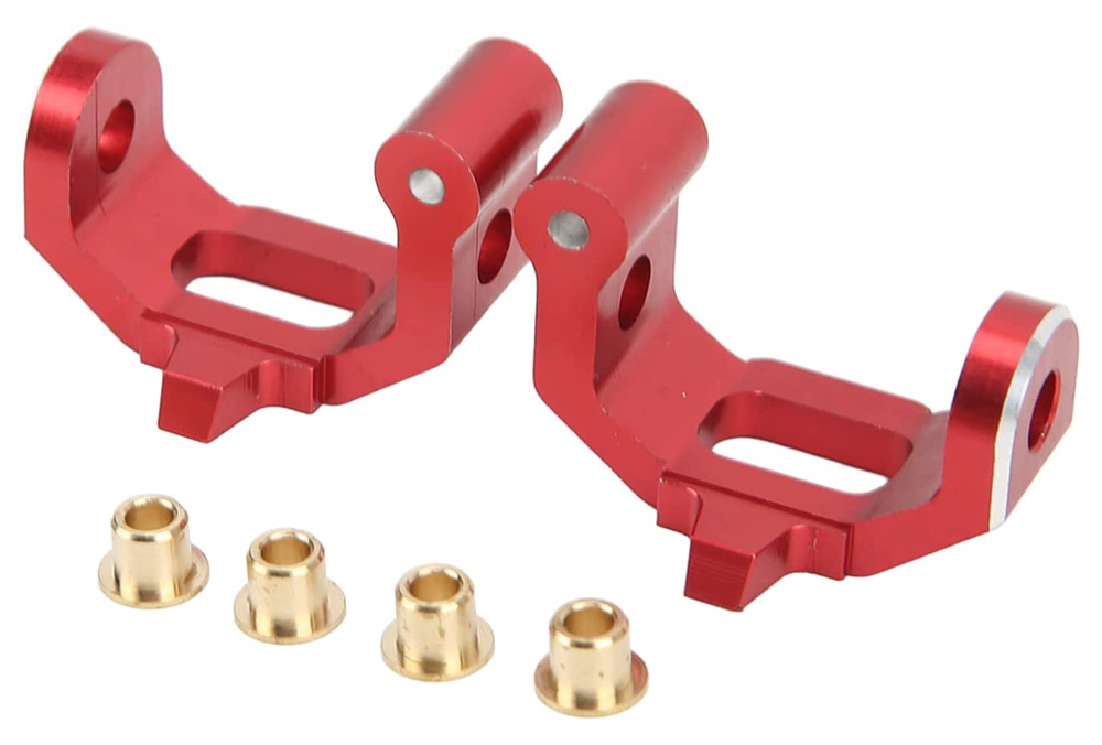 C31849RED Alloy Machined Caster Blocks for Traxxas 1/10 4-Tec 2.0 & 4-Tec 3.0 - Image 1