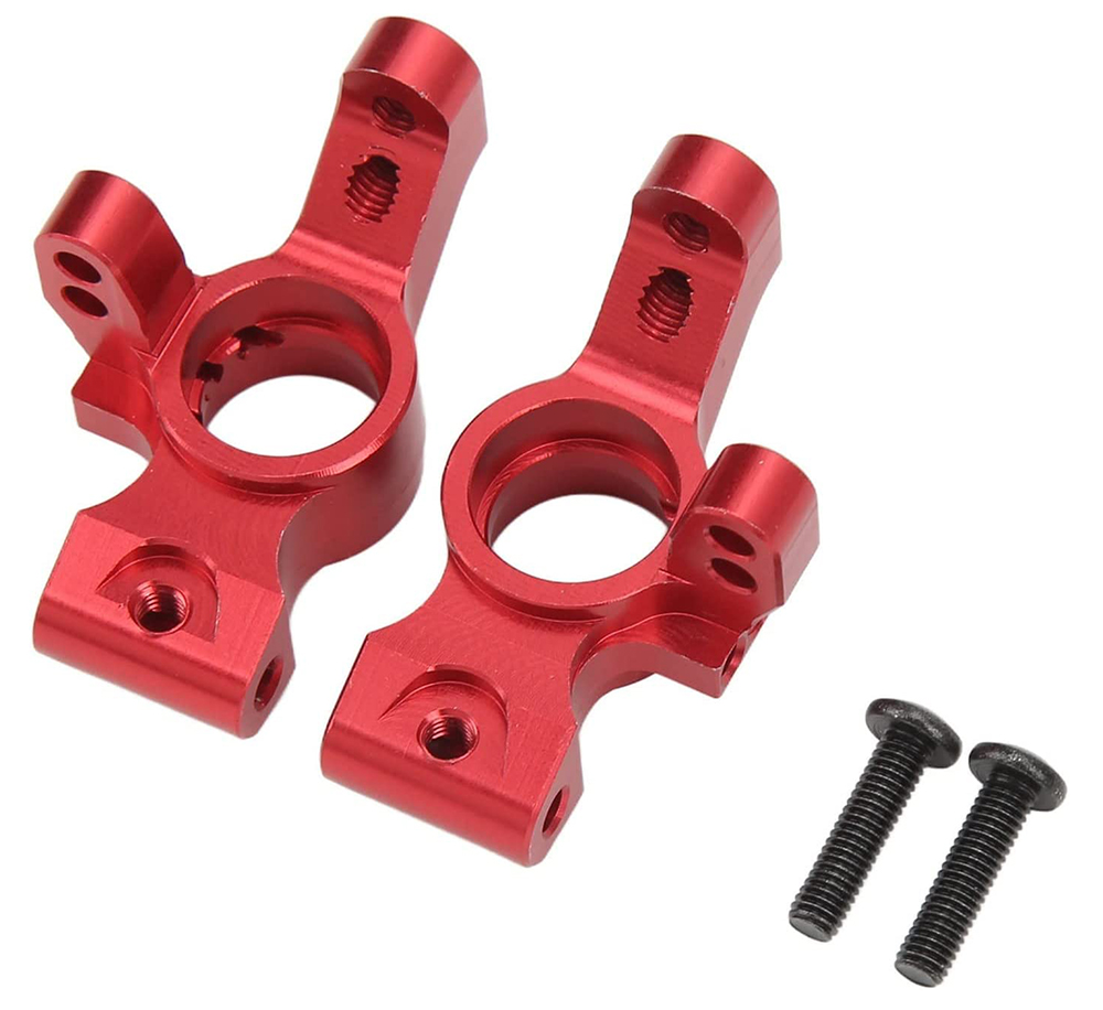 C31850RED Red Alloy Machined Rear Hub Carriers for Traxxas 4-Tec 2.0 & 3.0 1/10 - Image 1