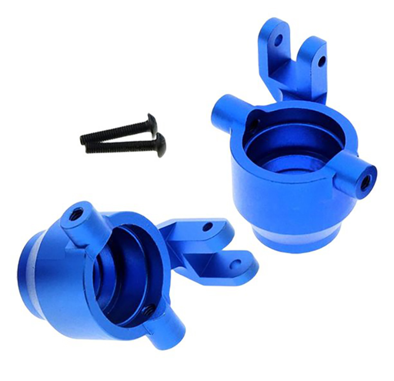 C31874BLUE Alloy Machined Steering Blocks for Traxxas 1/10 Maxx 4S 8937 - Image 1