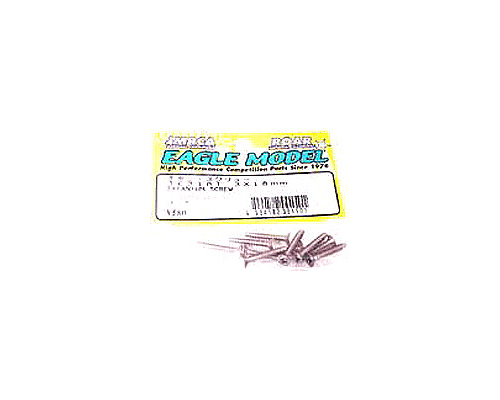 C318W Ultra Light Titanium Alloy 3x18mm CS Wood Screw, Pack of 10 - Image 1