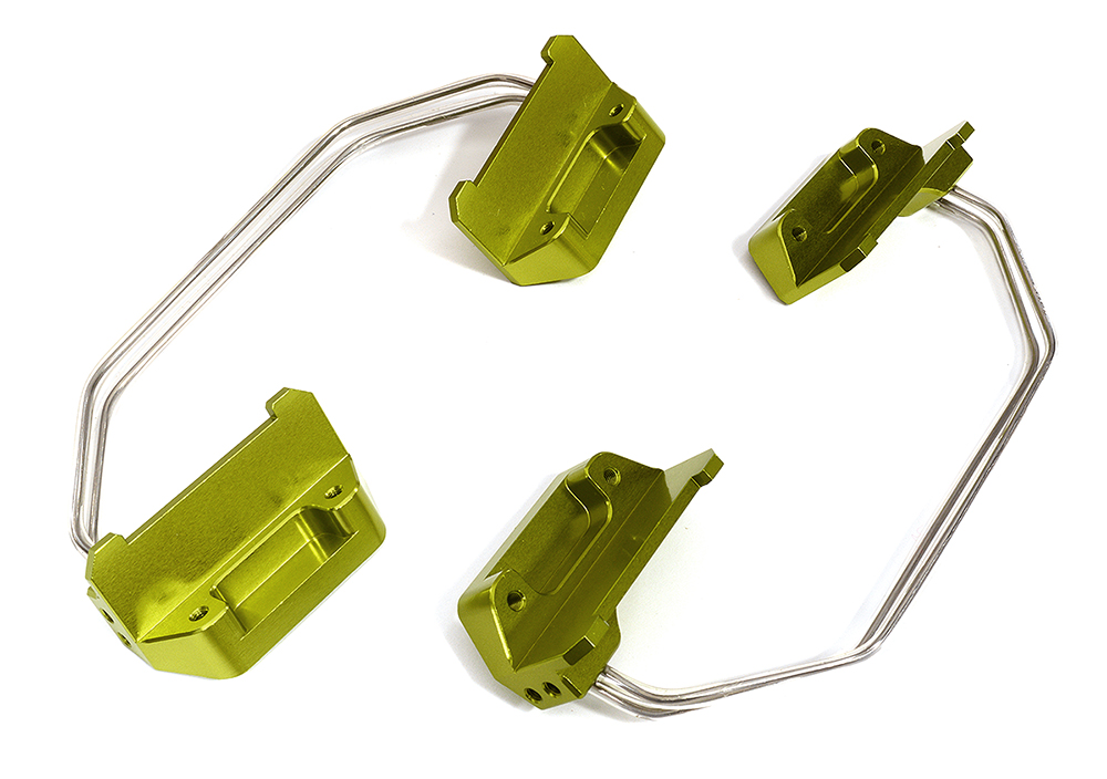 C31945GREEN Billet Machined Nerf Bar Set for Traxxas Slash 4X4 LCG Chassis - Image 1