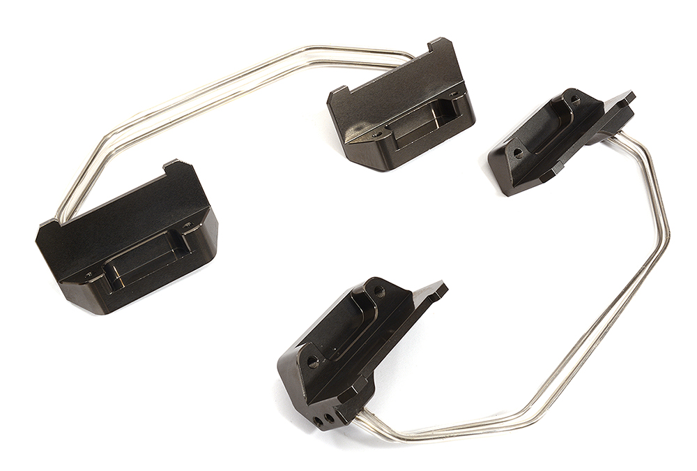 C31945GREY Billet Machined Nerf Bar Set for Traxxas Slash 4X4 LCG Chassis - Image 1