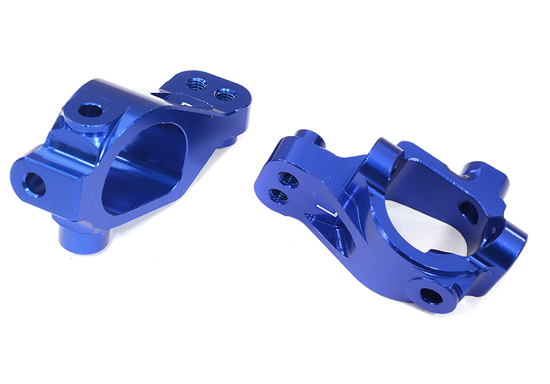 C31946BLUE Alloy Machined Caster Blocks for Losi 1/10 2WD RTR 22S Drag, ST & SCT - Image 1