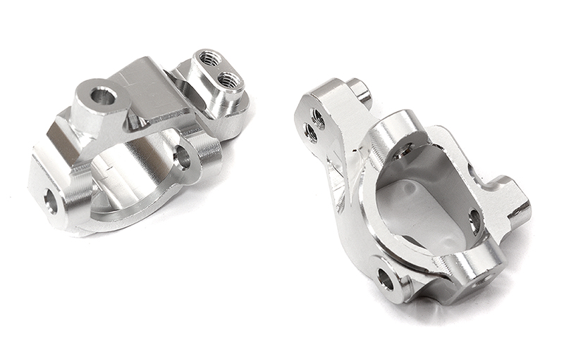 C31946SILVER Alloy Machined Caster Blocks for Losi 1/10 2WD RTR 22S Drag, ST & SCT - Image 1