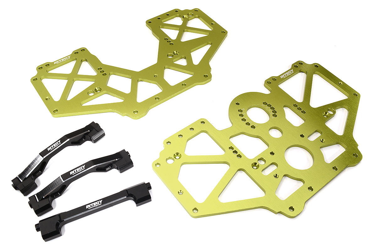 C31948GREEN Billet Machined Center Chassis Side Plate & Mount Set for Losi 1/8 LMT 1.0 4WD - Image 1