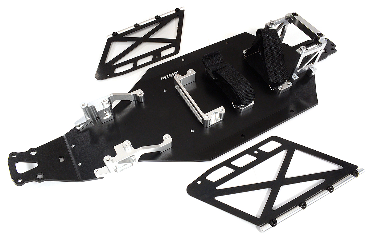 C31953SILVER Silver Billet Machined Chassis Upgrade Conversion Kit for Losi 2WD 22S Drag Car - Image 1