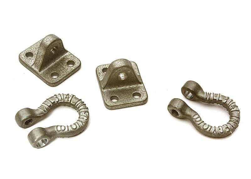 C31975SILVER Realistic Alloy Bow Shackles & Brackets w/ No Hardware - Image 1