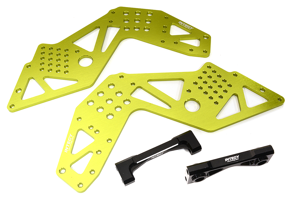 C31976GREEN Billet Machined Chassis Side Plates & Mounts for Losi 1/8 LMT 1.0 Monster Truck - Image 1