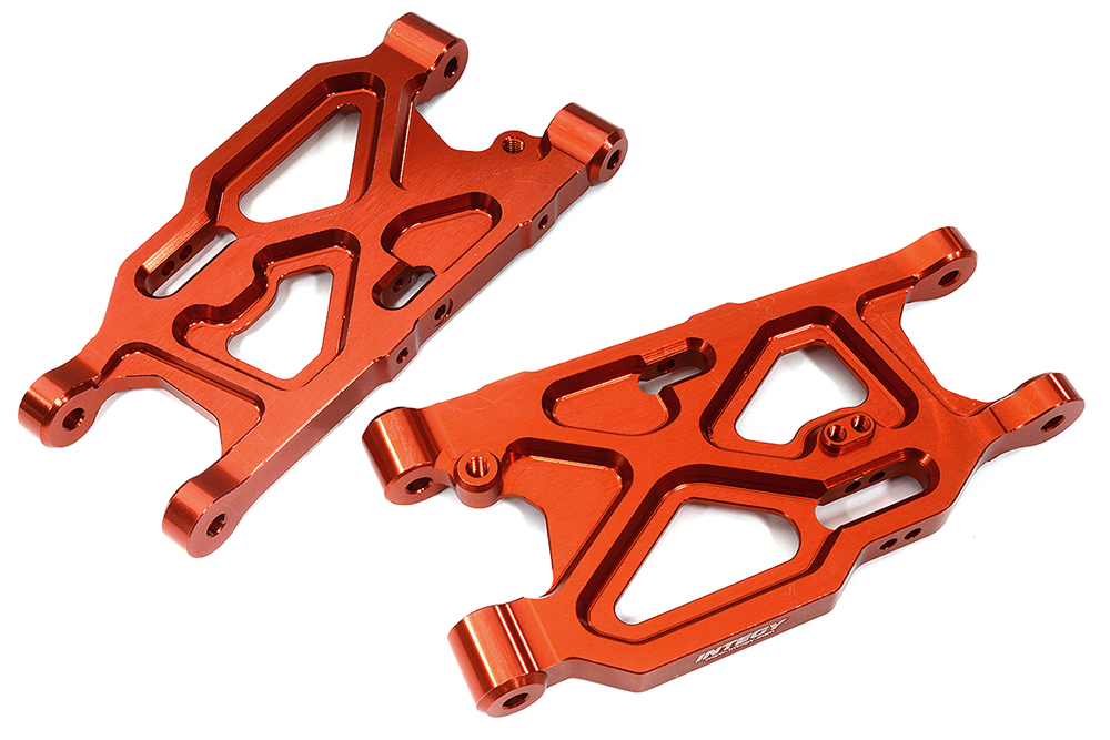 C31981RED Billet Machined Rear Lower Suspension Arms for Arrma 1/7 Limitless AR330192 - Image 1