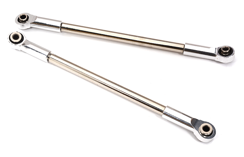 C31989SILVER Billet Machined 127mm Rear Lower Linkage (2) for Element RC 1/10 Enduro Sendero - Image 1