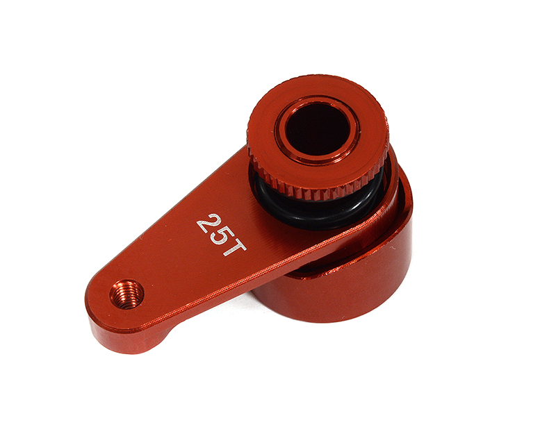 C31990RED Billet Machined 25T Alloy Servo Saver for Losi 1/8 LMT 1.0 4WD Monster Truck - Image 1
