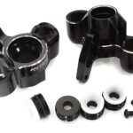 Black Billet Machined Steering Knuckles for Arrma 1/8 Kraton 6S BLX V5 AR330505