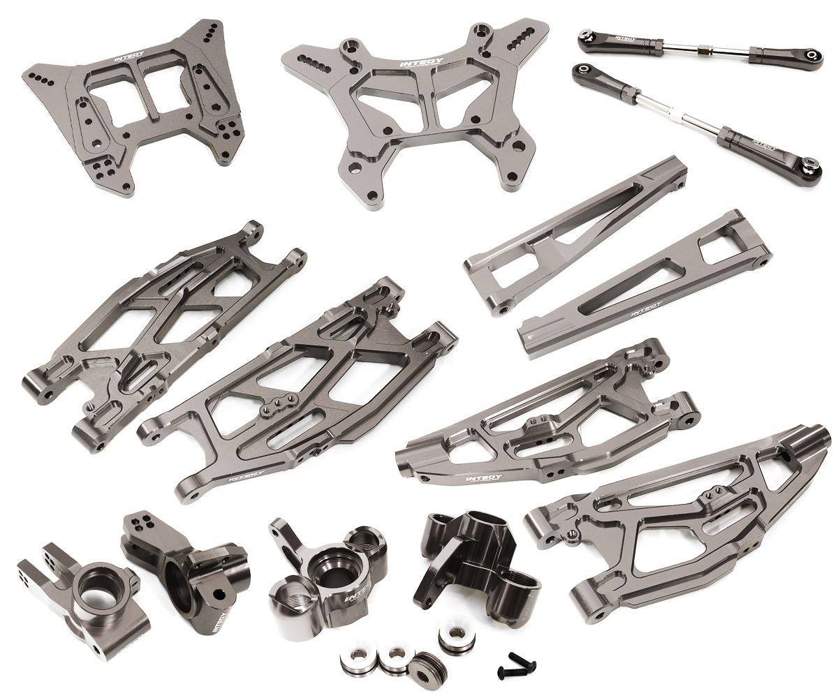 C32001GREY Billet Machined Suspension Conversion Kit for Arrma 1/8 Kraton 6S BLX V5 - Image 1