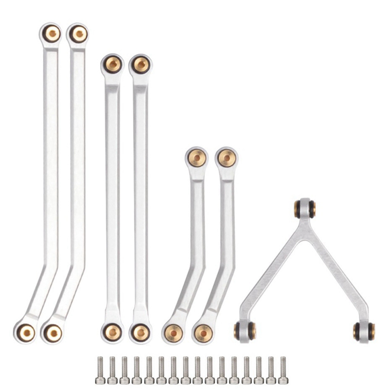 C32057SILVER Alloy Linkage Upgrade Kit for Axial 1/24 Scale SCX24 Deadbolt 90081 RC Crawler - Image 1