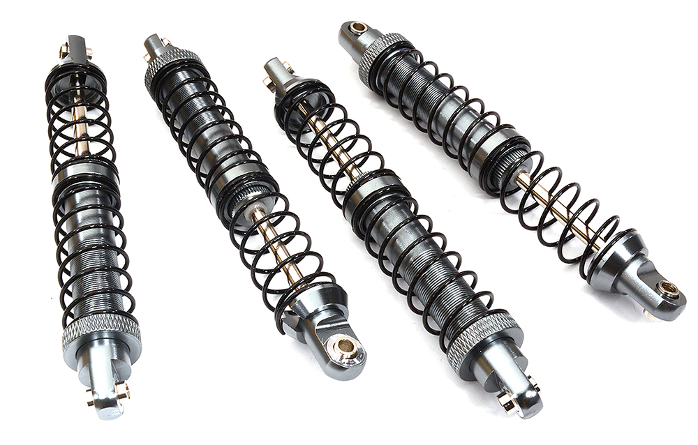 C32098GUN Alloy Machined 110mm Shocks for 1/10 Scale RC Model Car & Truck - Image 1