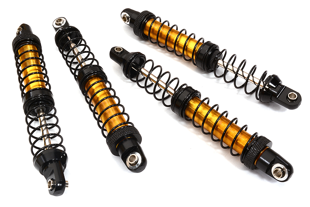 C32099BLACKGOLD Alloy Machined 120mm Shocks for 1/10 Scale RC Model Car & Truck - Image 1