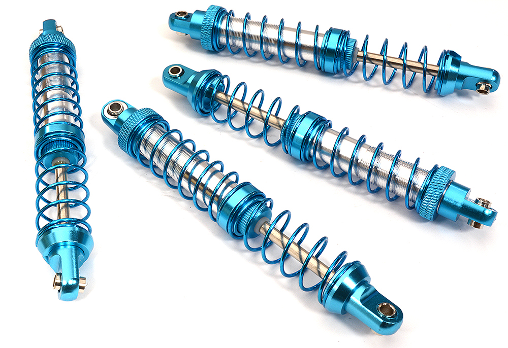 C32099LIGHTBLUE Alloy Machined 120mm Shocks for 1/10 Scale RC Model Car & Truck - Image 1