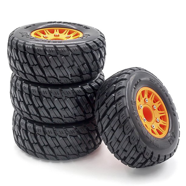 C32103ORANGE Short Course 2.2/3.0 Wheel for 12, 14 & 17mm Hex & Tire Set (4) (O.D.=114mm) - Image 1