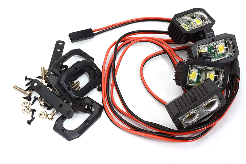 C32109 Realistic Bright Spot LED (2x4) Light Set for 1/10 Off-Road Vehicles - Image 1