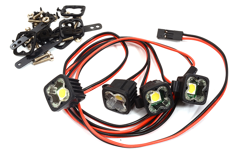 C32113 Realistic Bright Spot LED (1x4) Light Set for 1/10 Off-Road Vehicles - Image 1