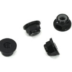 Color Alloy Metal M3 Size Hex Lock Nut Flanged 4pcs