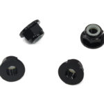 Color Alloy Metal M4 Size Hex Lock Nut Flanged 4pcs