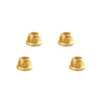 Color Alloy Metal M4 Size Hex Lock Nut Flanged 4pcs