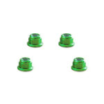 Color Alloy Metal M4 Size Hex Lock Nut Flanged 4pcs
