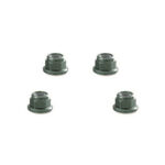 Color Alloy Metal M4 Size Hex Lock Nut Flanged 4pcs
