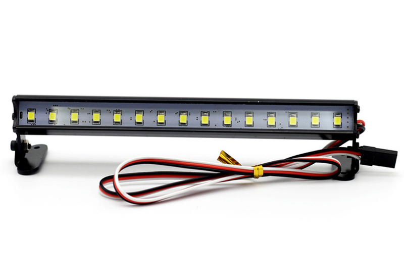 C32144 Roof Top White LED Light Bar 143x35mm w/ Multi Flash Modes for 1/10 Scale - Image 1