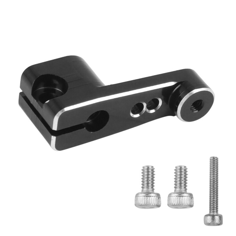 C32177BLACK Black Alloy Machined Servo Horn Upgrade for Axial 1/24 SCX24 Crawler - Image 1