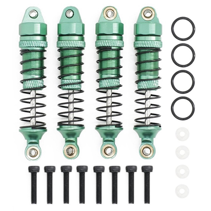C32206GREEN Alloy Machined Shocks (4) Set for Traxxas Latrax Teton 1/18 Truck - Image 1
