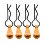 Bent-Up Color Body Clips (4) for 1/8, 1/7 & 1/5 RC Cars & Trucks (LxW=34x12mm)