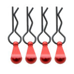 Bent-Up Color Body Clips (4) for 1/8, 1/7 & 1/5 RC Cars & Trucks (LxW=34x12mm)
