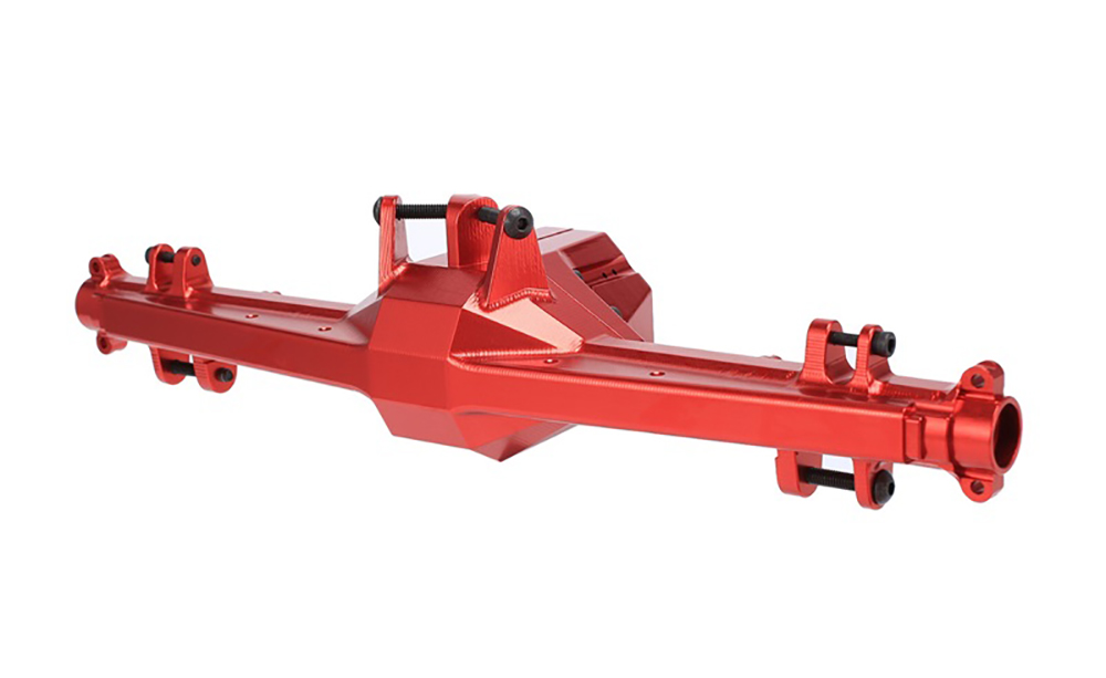 C32249RED Alloy Machined Rear Axle Housing Set for Traxxas 1/7 Unlimited Desert Racer - Image 1