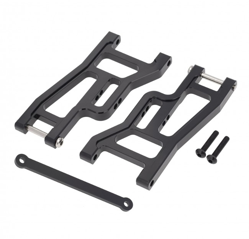 C32274BLACK Alloy Machined Front Lower Arms for Traxxas 1/10 Drag Slash 2WD 2531A - Image 1