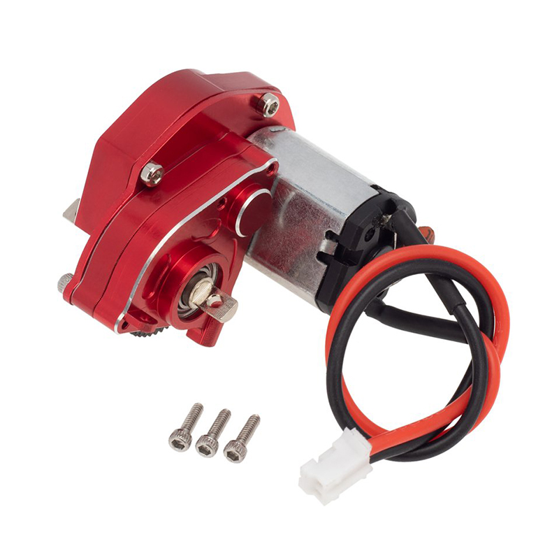 C32278RED Red Alloy Machined Main Gearbox with Motor for Axial SCX24 - Image 1