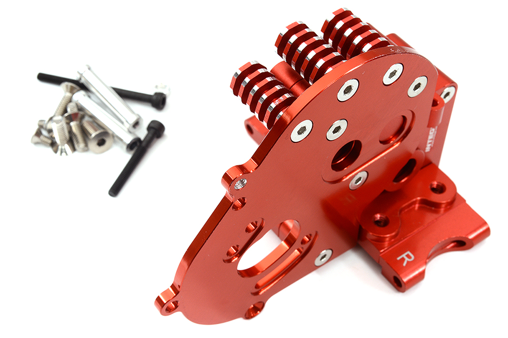 C32294RED Red Alloy Gearbox Housing for 1/10 Slash 2WD, Stampede 2WD & Rustler 2WD 3691A - Image 1