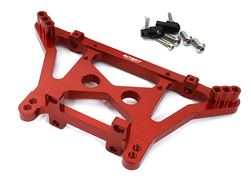 C32313RED Red Billet Machined Rear Shock Tower for Traxxas 1/10 Drag Slash 2WD 9418 - Image 1