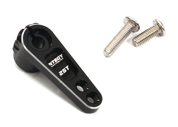 C32321BLACK Billet Machined Alloy Servo Horn 25T for Futaba Servo (r=16, 20mm) - Image 1