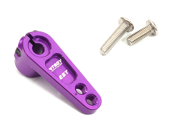 C32321PURPLE Purple Billet Machined Alloy Servo Horn 25T for Futaba Servos (r = 16mm, 20mm) - Image 1