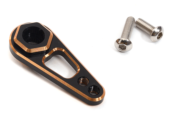 C32326BLACKGOLD Billet Machined Alloy Servo Horn 25T for Futaba Servo (r=20, 24mm) - Image 1