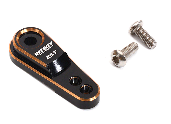 C32327BLACKGOLD Billet Machined Alloy Servo Horn 25T for Futaba Servo (r=18, 22mm) - Image 1