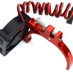 High-Speed Cooling Fan with Alloy Mount for 36mm Diameter Motors, Red