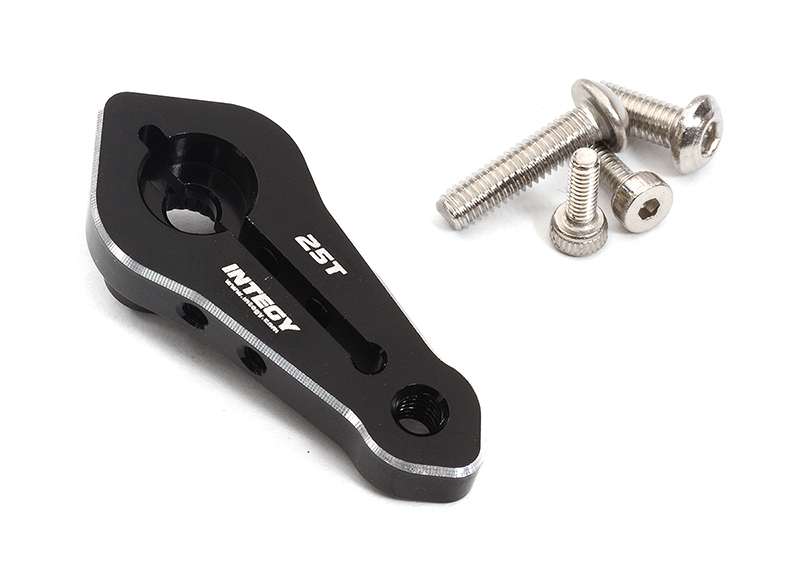 C32330BLACK Black Billet Machined Alloy Servo Horn 25T for Futaba Servos (r = 20mm) - Image 1