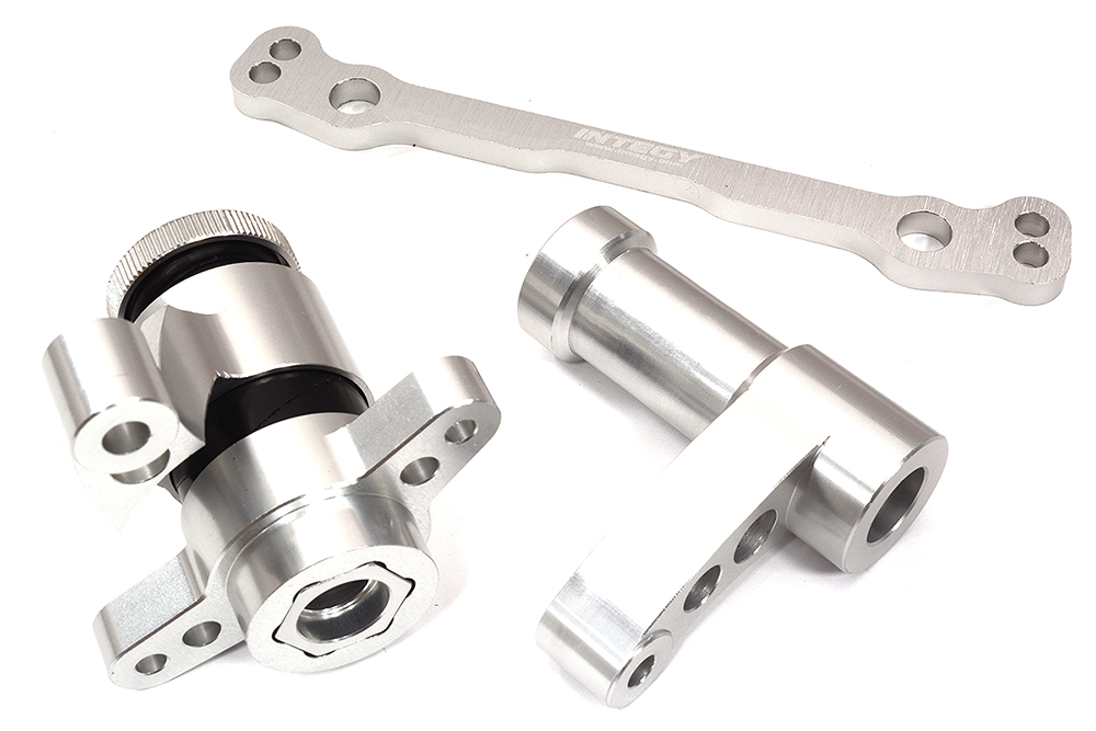 C32403SILVER Silver Steering Bellcrank Set Upgrade for Losi DBXL-E 2.0 1/5 Scale 4WD - Image 1