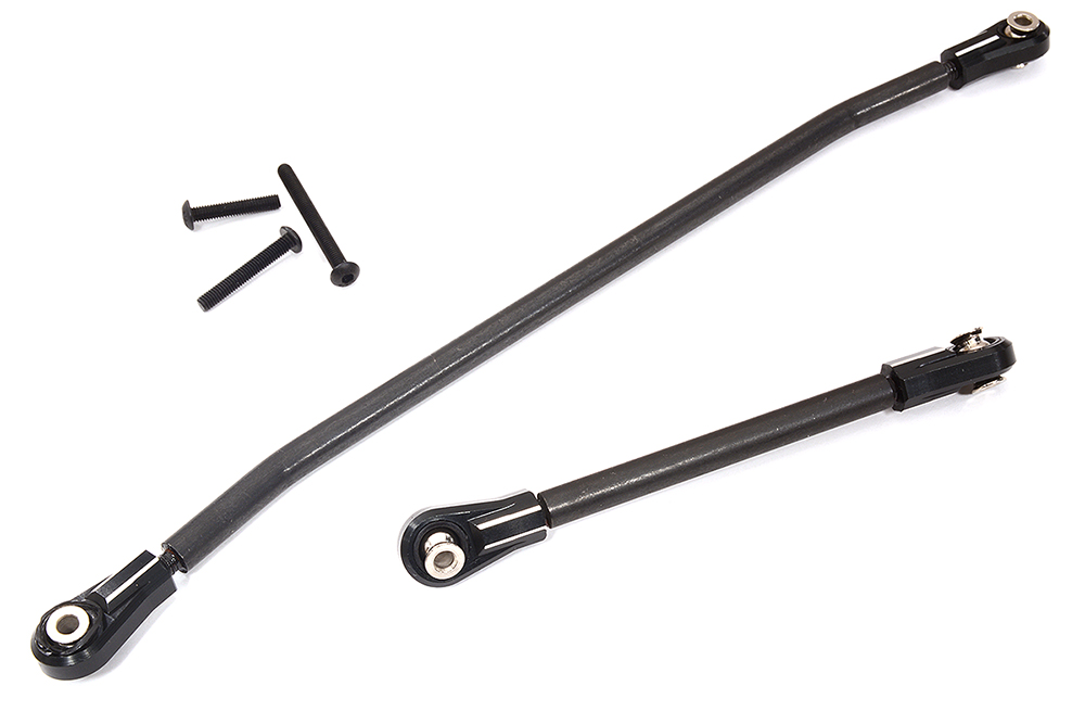 C32405BLACK Alloy Machined HD Steering Links(2) for Losi 1/8 LMT & LMT 2.0 4WD Monster Truck - Image 1