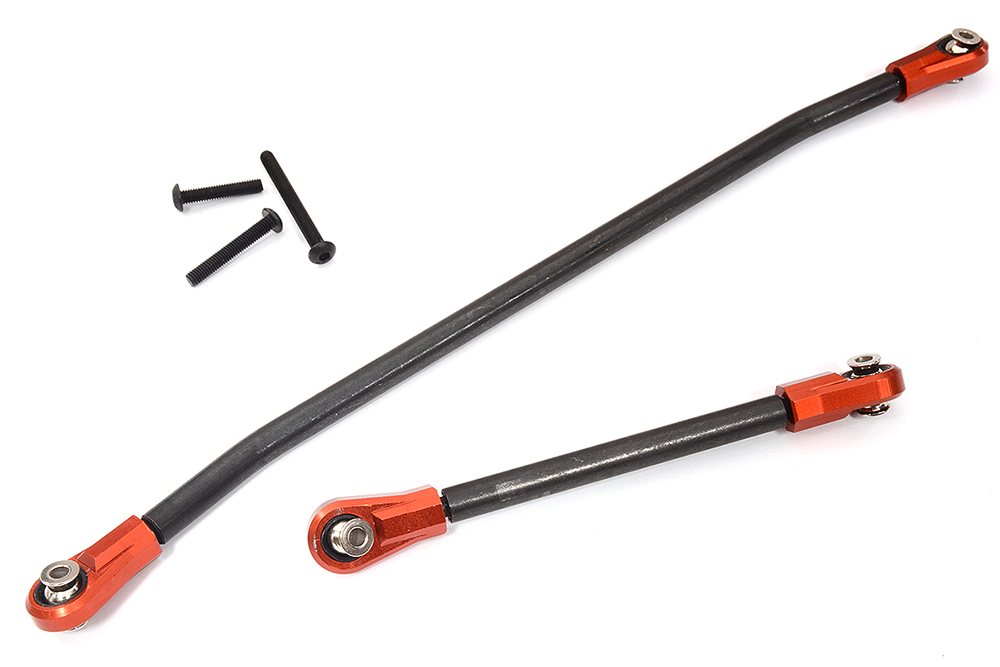 C32405RED Alloy Machined HD Steering Links(2) for Losi 1/8 LMT & LMT 2.0 4WD Monster Truck - Image 1
