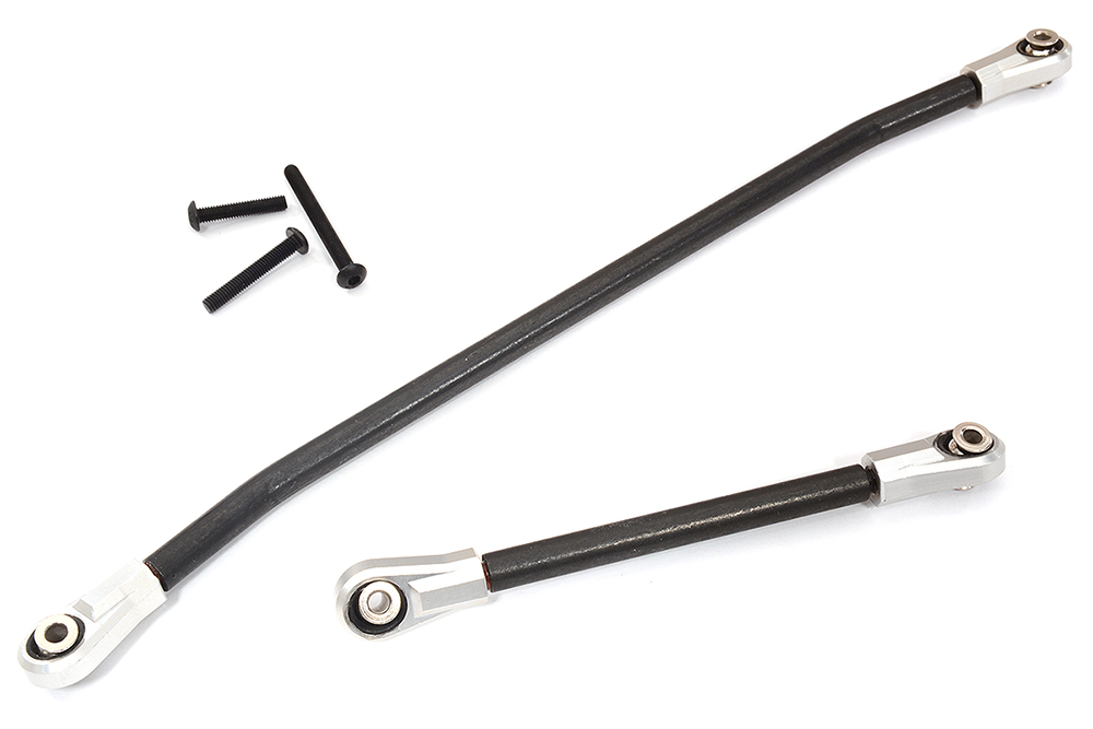C32405SILVER Alloy Machined HD Steering Links(2) for Losi 1/8 LMT & LMT 2.0 4WD Monster Truck - Image 1